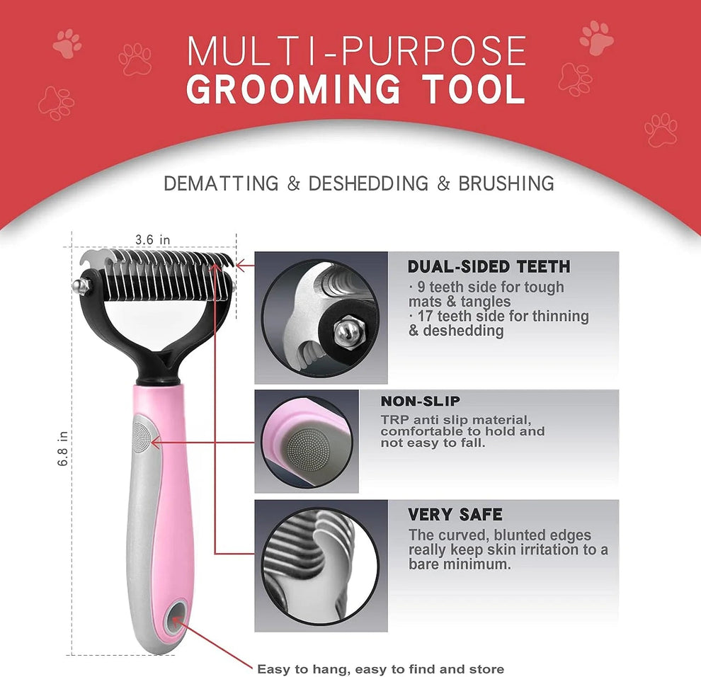 Pet grooming brush