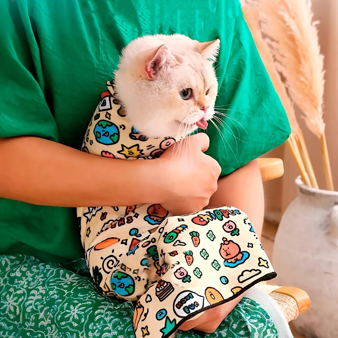 Cat grooming wrap