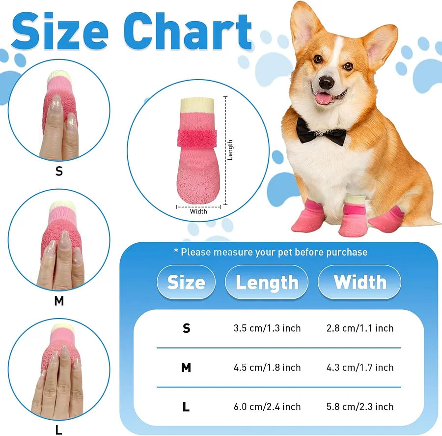 4pcs Dog booties