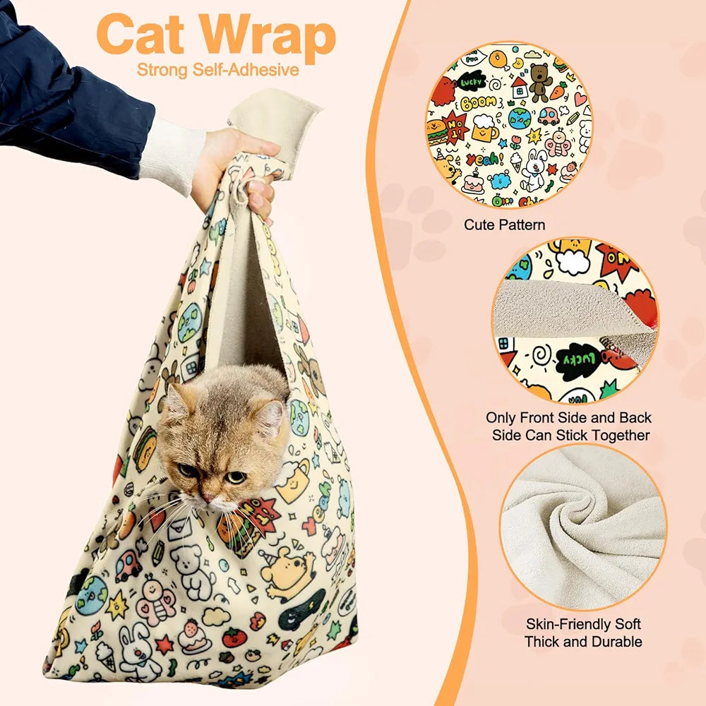 Cat grooming wrap