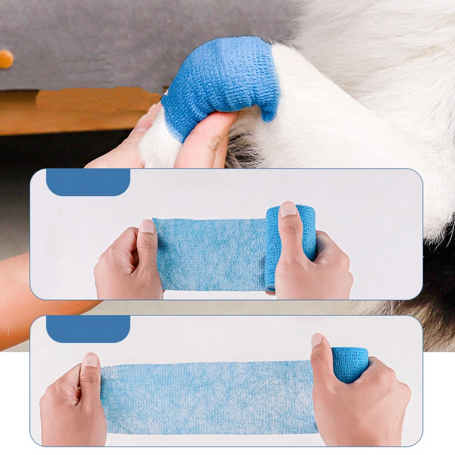 Pet paw cover and bandage wrap