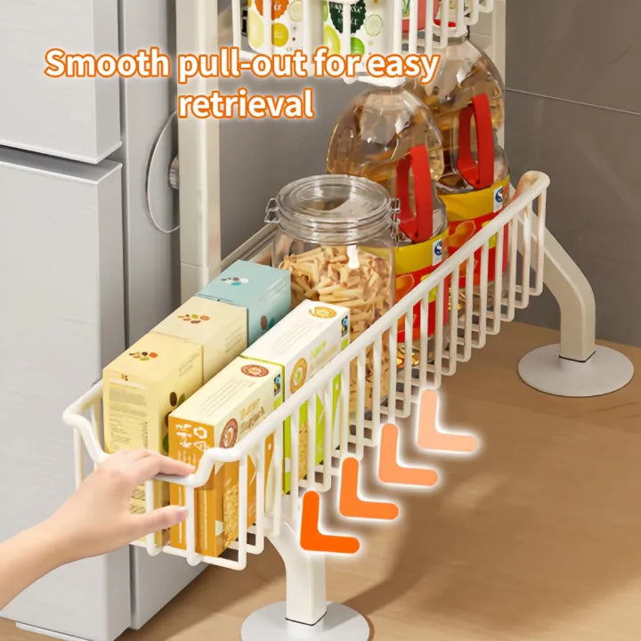 Kitchen Refrigerator Side Storage Rack