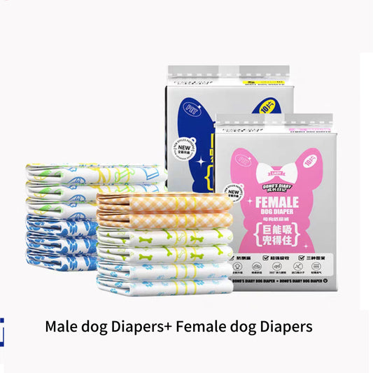 Male and female dog diapers