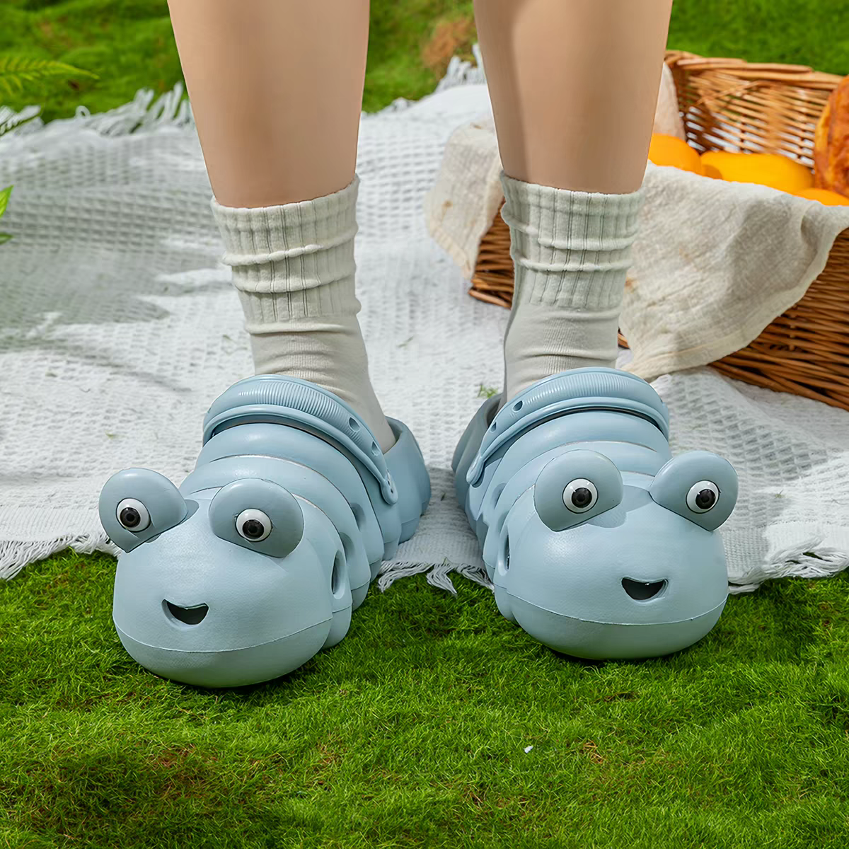 Caterpillar Cotton Slippers