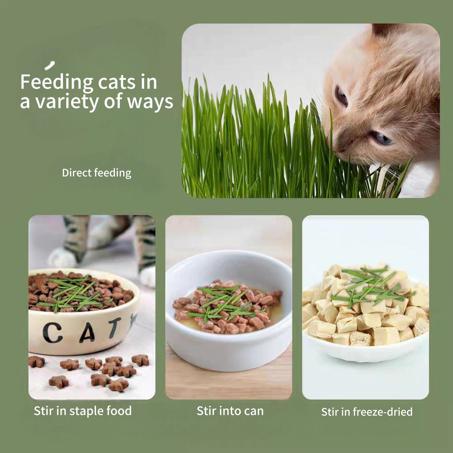 Cat snacks, nutritional supplements