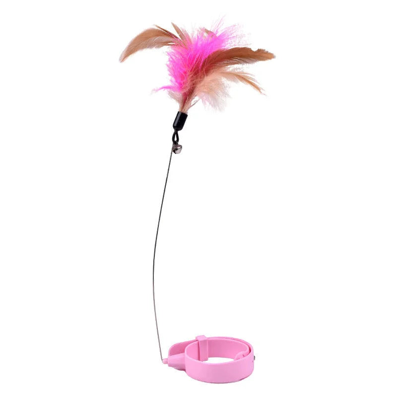 Cat toys feather collar self healing 🤯