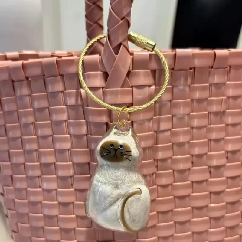 Custom cat hair key chain