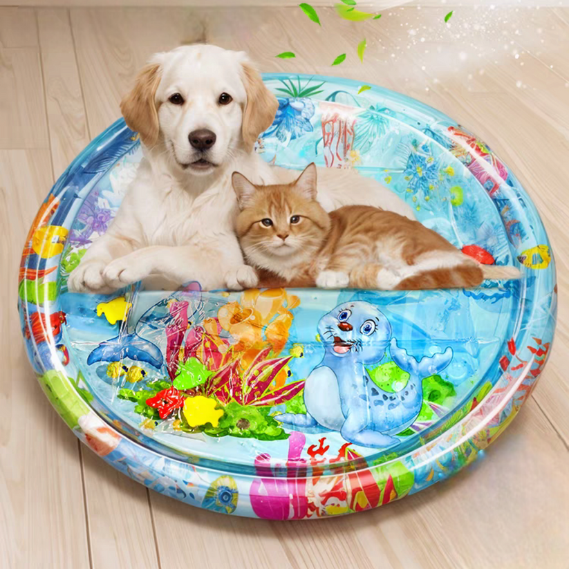 Cat dog water play mat