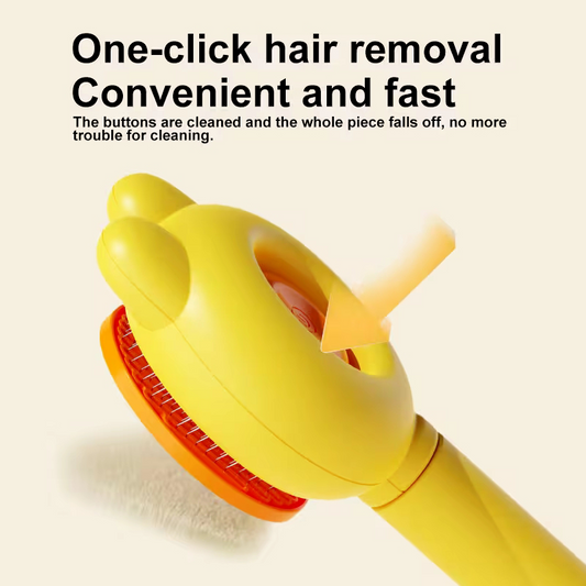 Self-Cleaning Pet Grooming Comb - Gentle Deshedding Brush for Pets