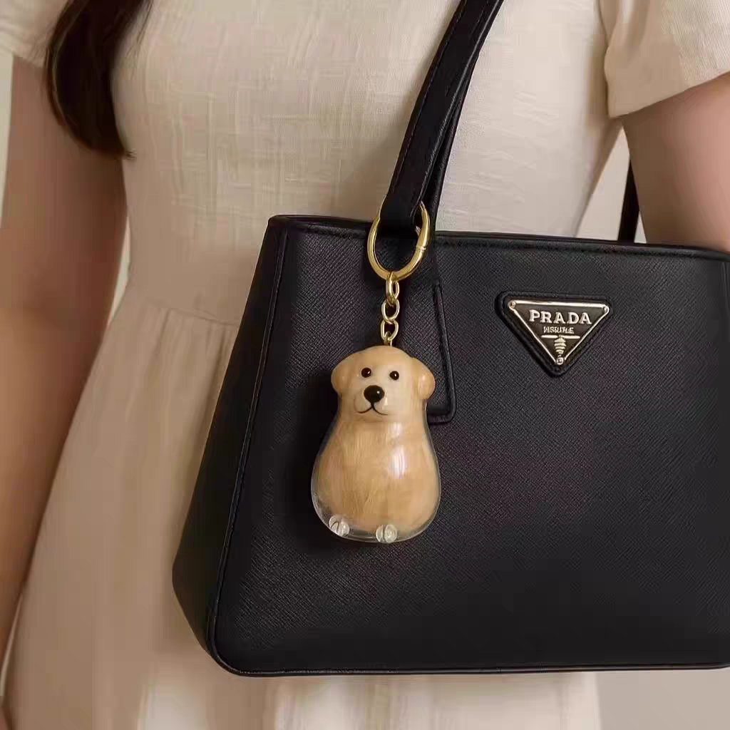 2 Pcs Dog Hair Storage Pendant Keychain