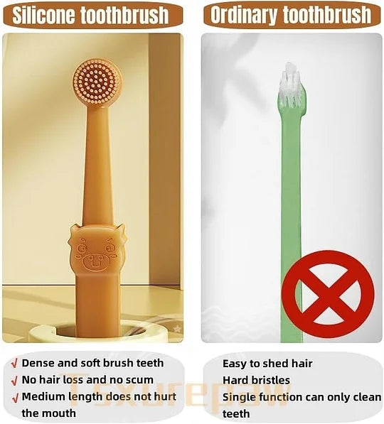 Pet silicone toothbrush kit