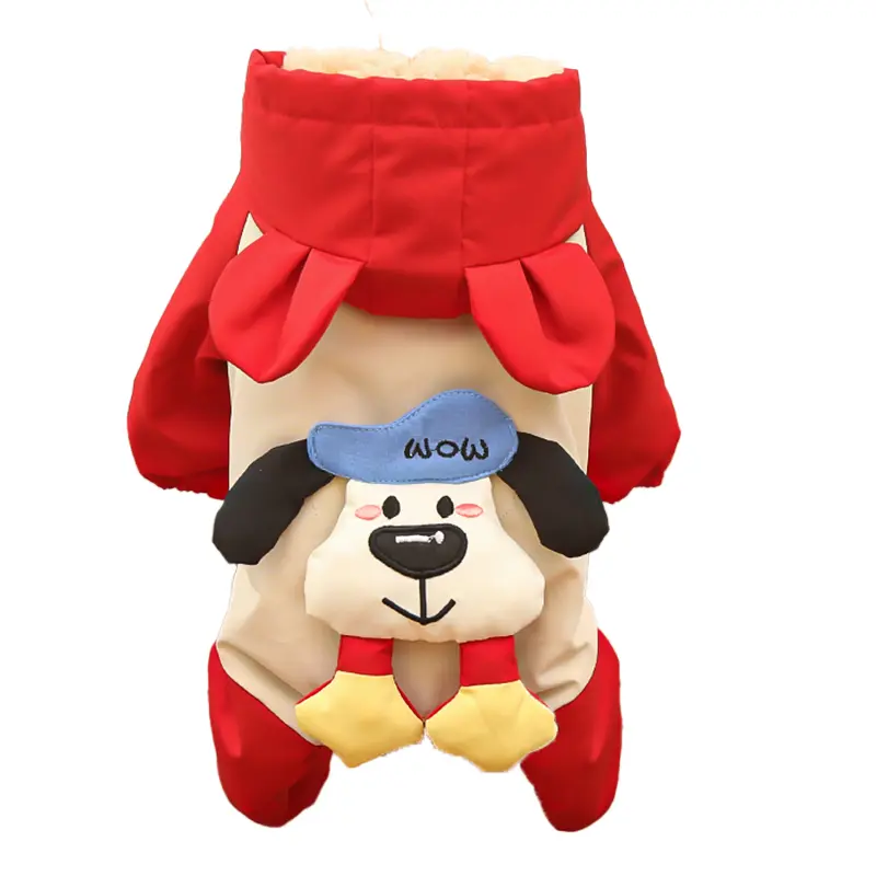 Thick fleece-lined cotton-padded dog jacket