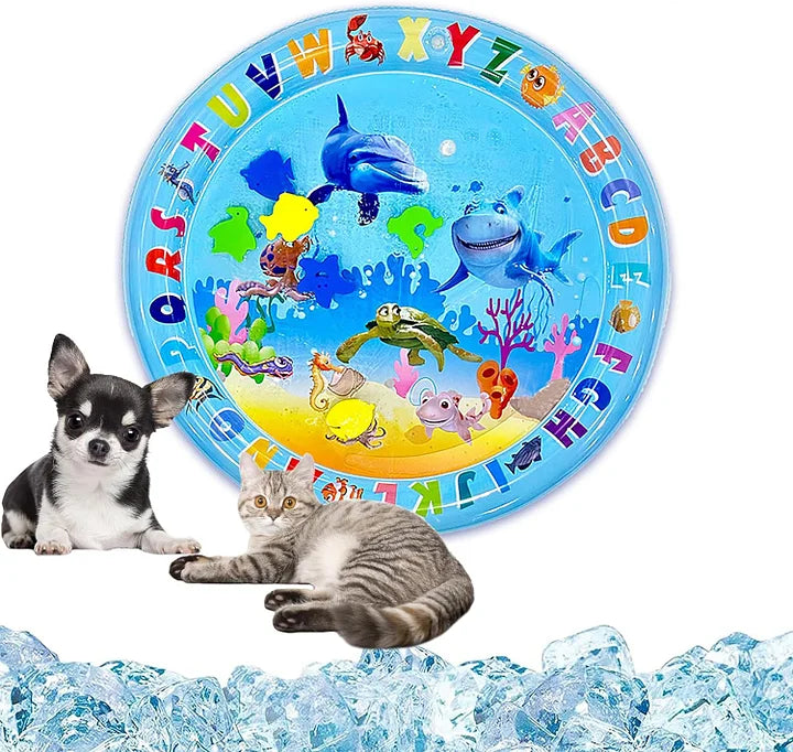 Cat dog water play mat