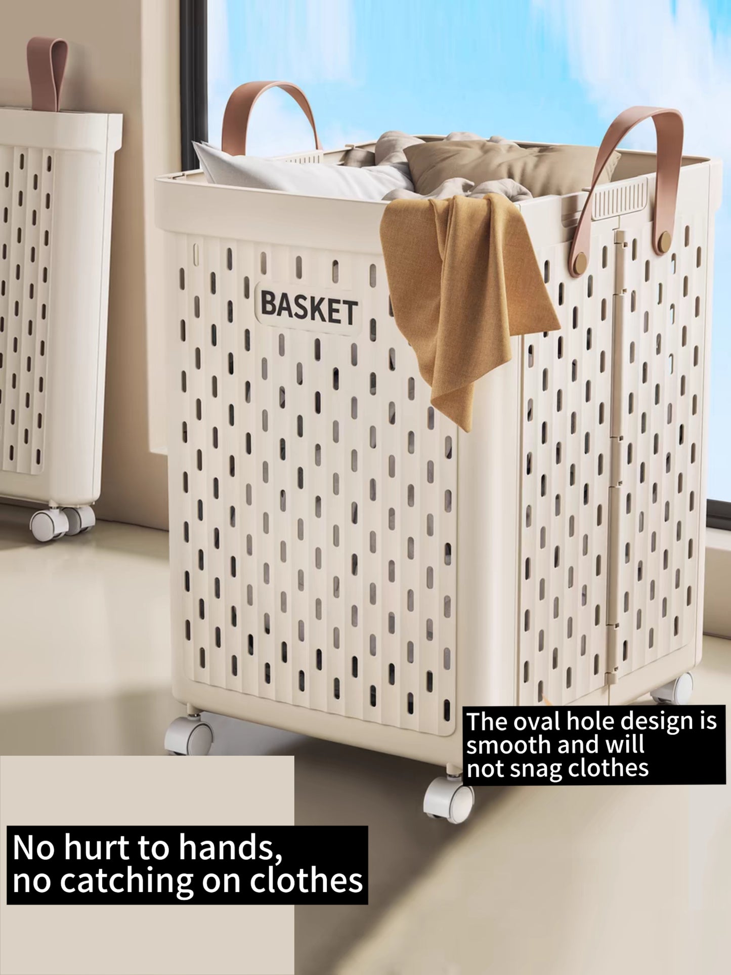 High-value dirty clothes foldable basket