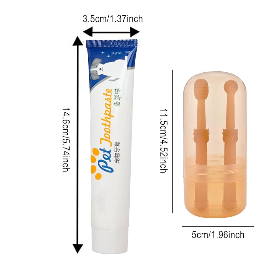 Pet toothpaste with brush