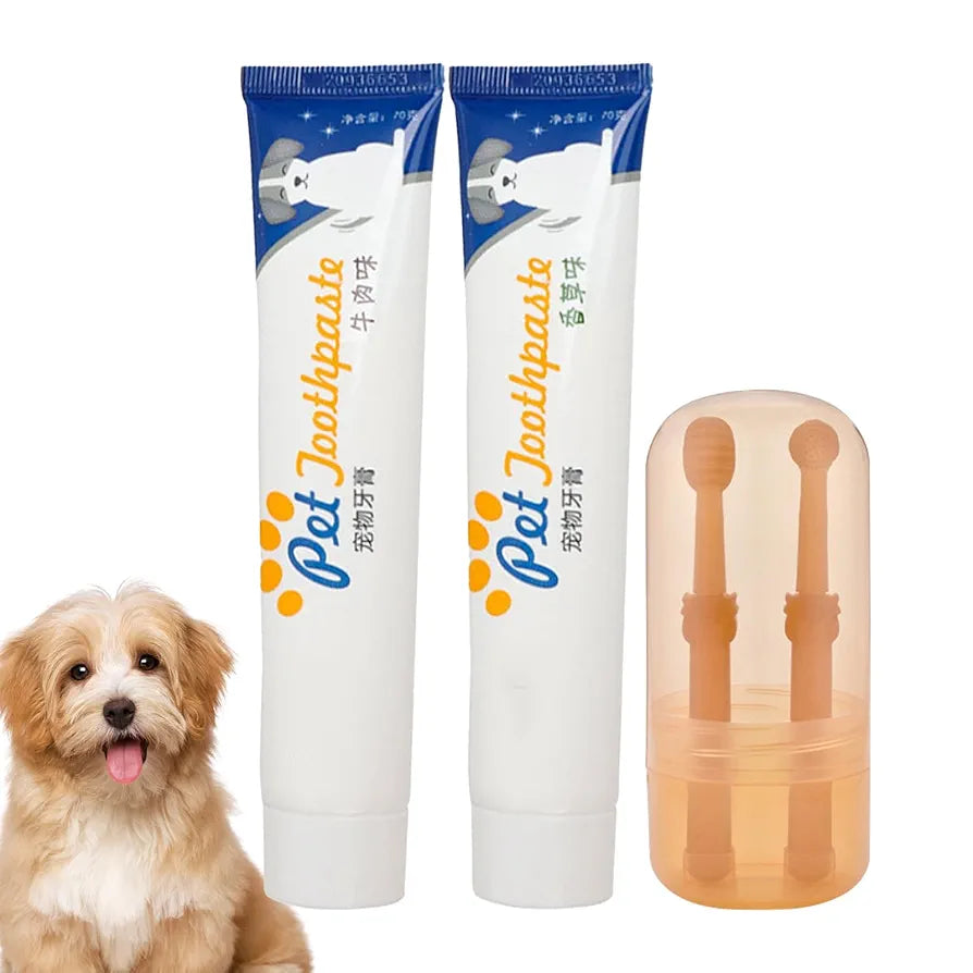 Pet toothpaste with brush