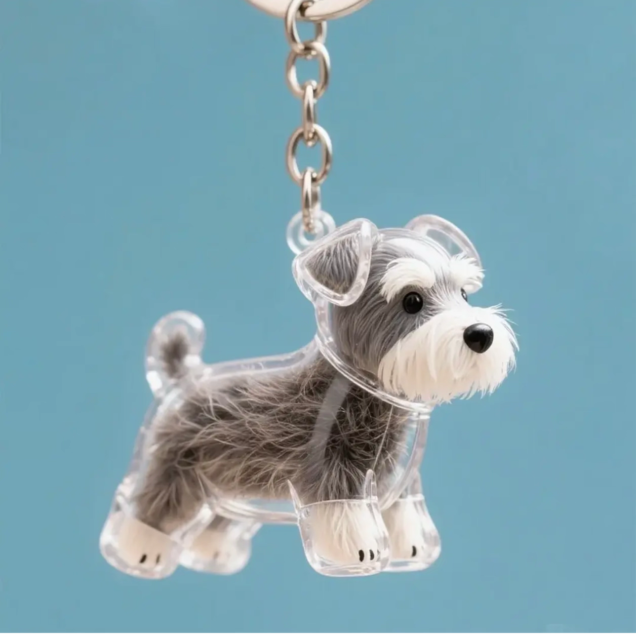 2 Pcs Dog Hair Storage Pendant Keychain