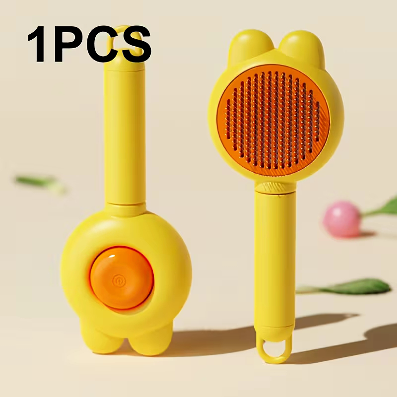 Self-Cleaning Pet Grooming Comb - Gentle Deshedding Brush for Pets