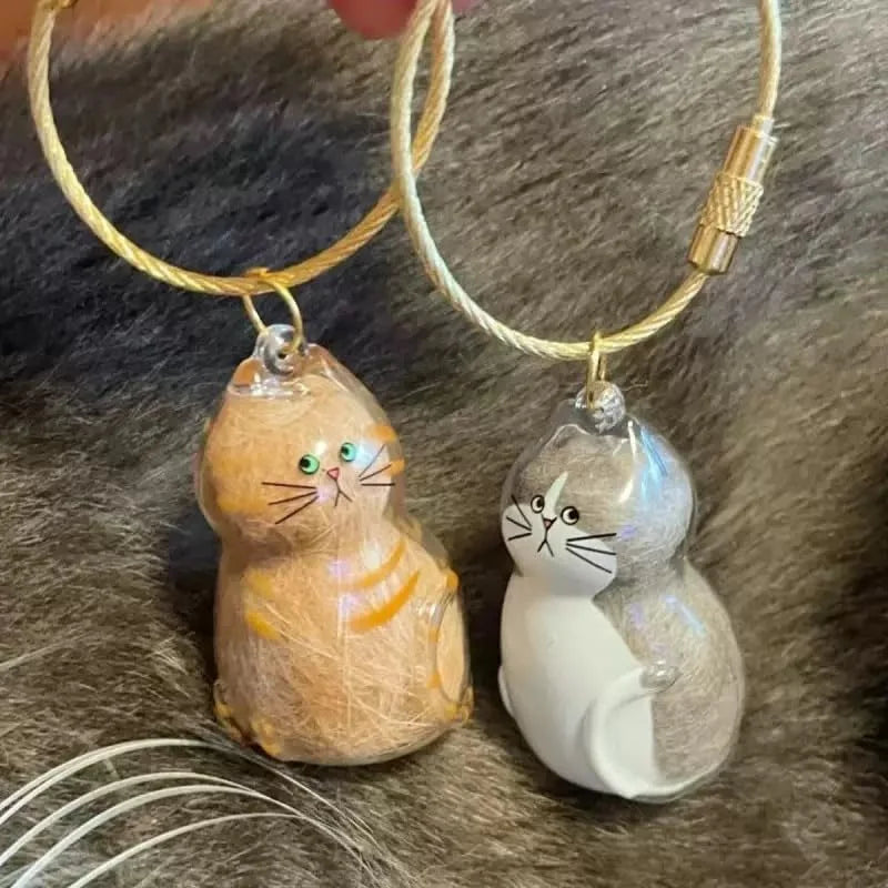 Custom cat hair key chain
