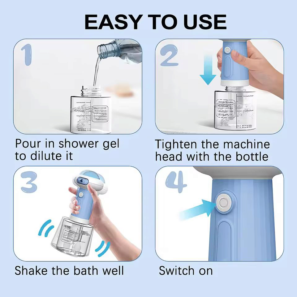 Automatic foaming bath machine