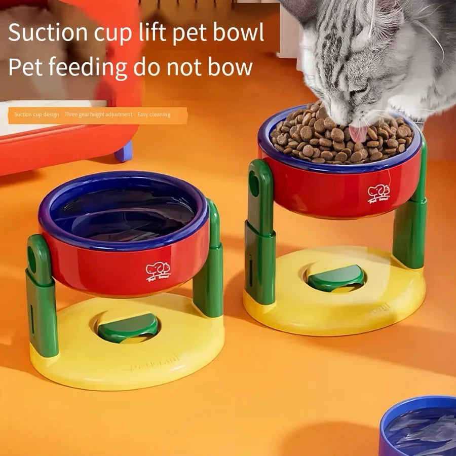 Adjustable height bowl for pets