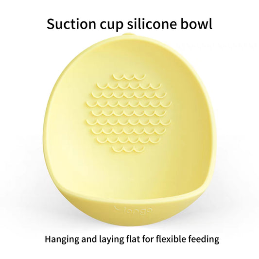 Suction cup silicone bowl