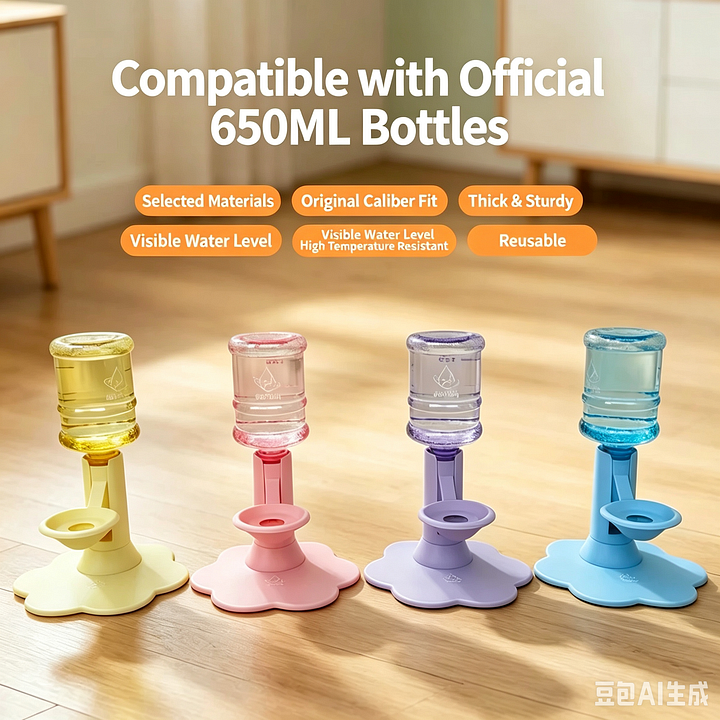 Gravity Cat Water Dispenser Stand - Spill-Proof