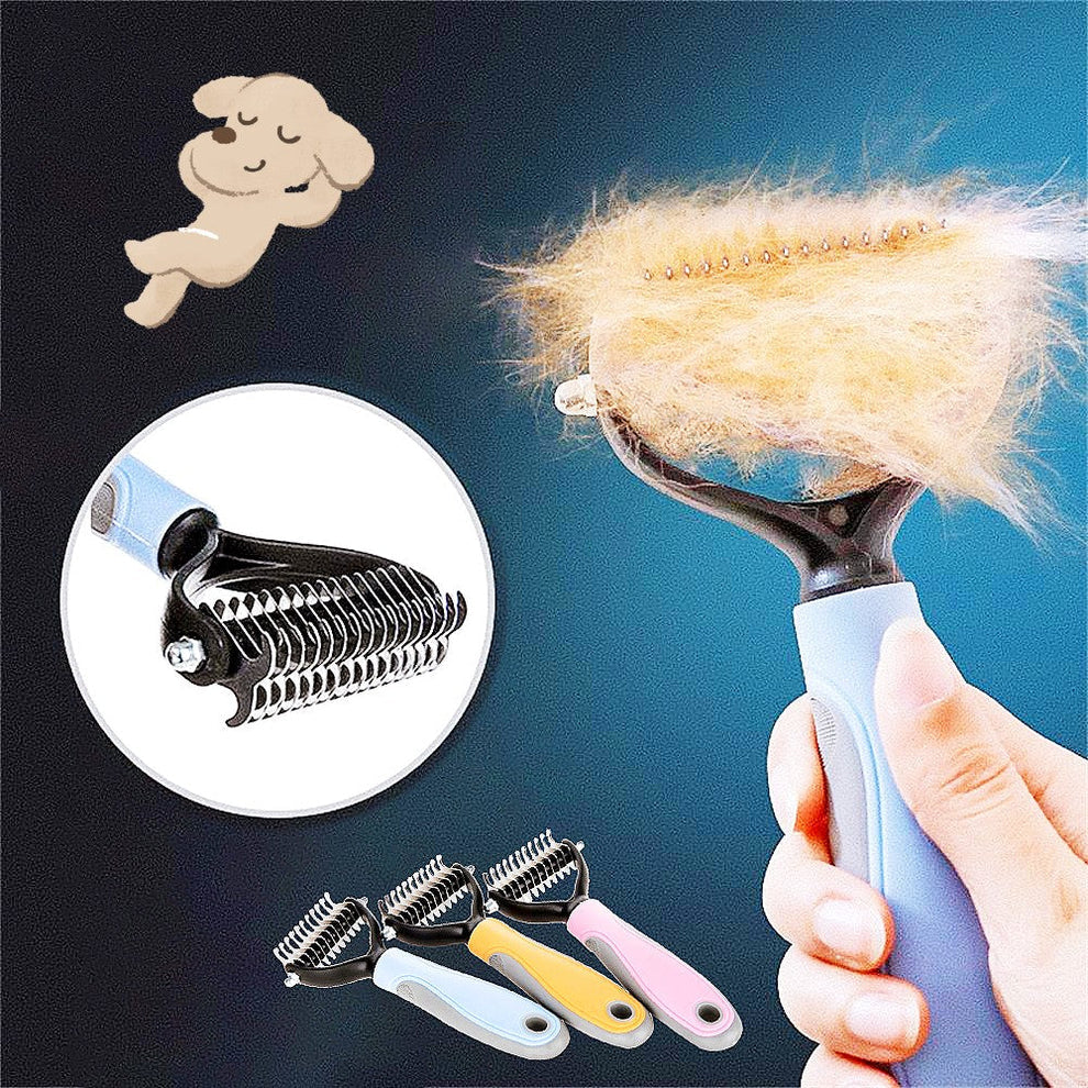Pet grooming brush