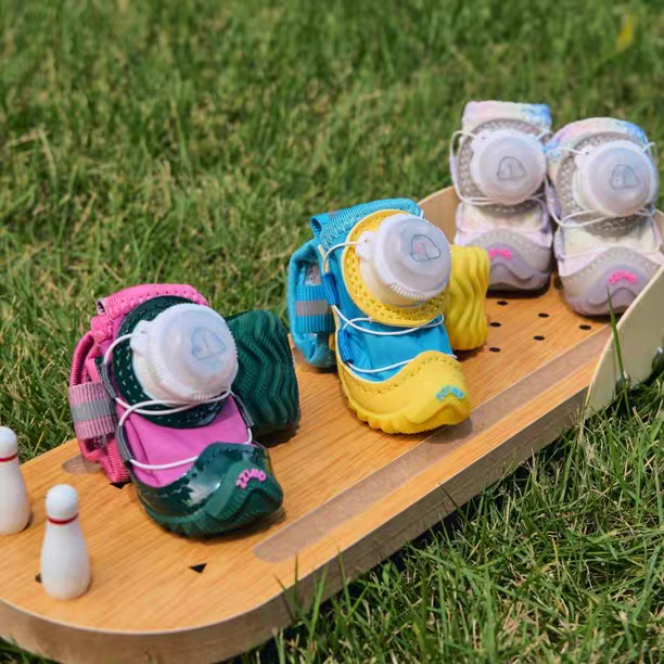 Winter dog shoes with light (2 pairs)