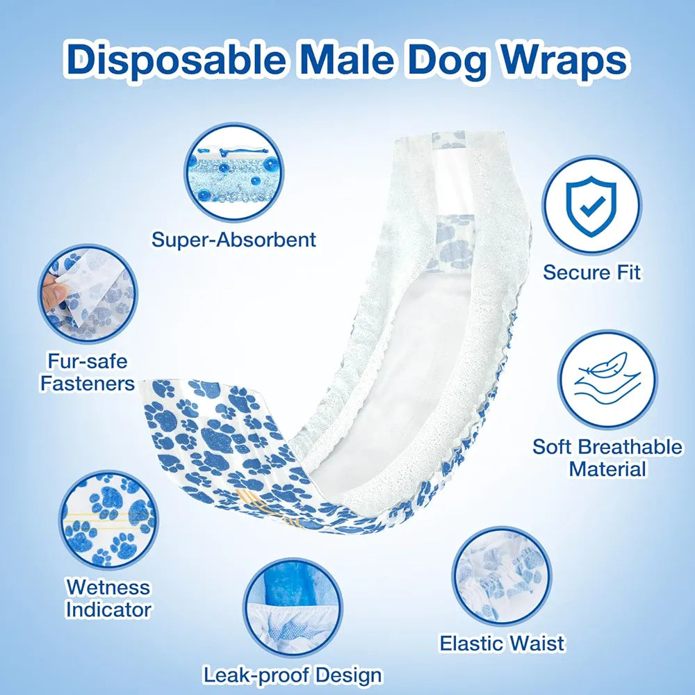 Male and female dog diapers