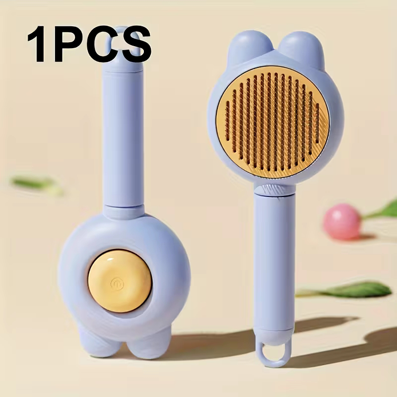 Self-Cleaning Pet Grooming Comb - Gentle Deshedding Brush for Pets