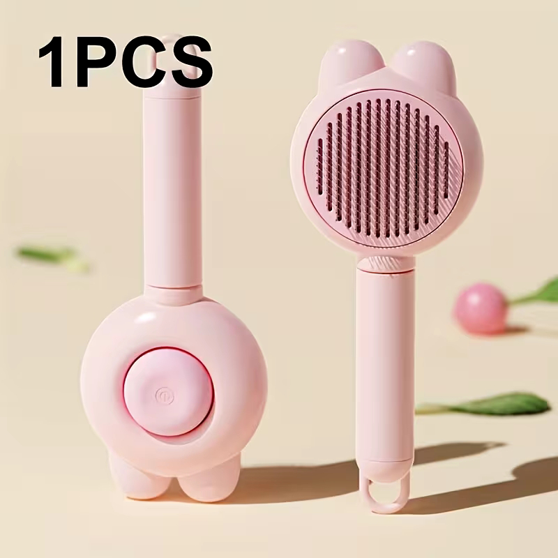 Self-Cleaning Pet Grooming Comb - Gentle Deshedding Brush for Pets