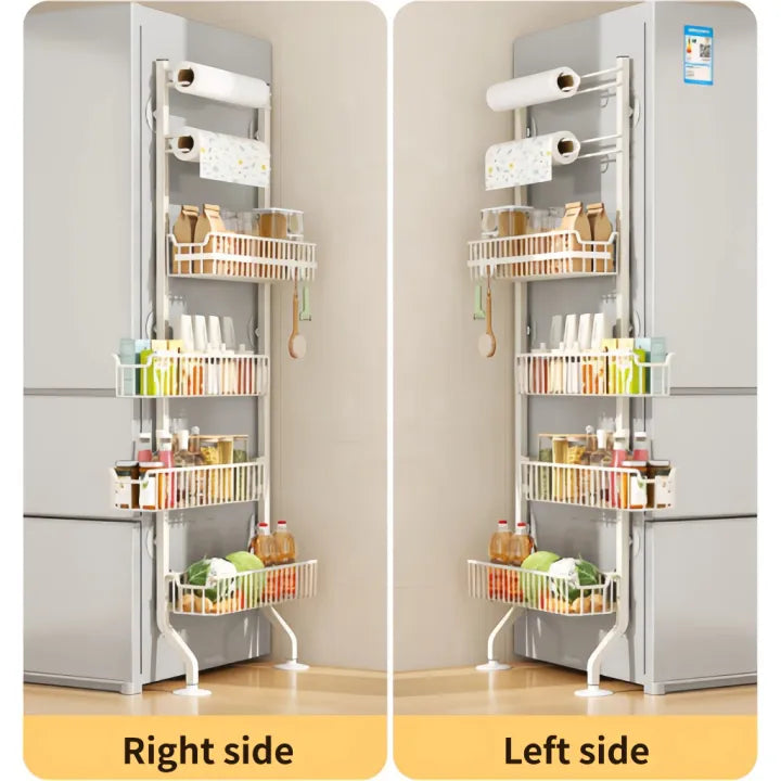 Kitchen Refrigerator Side Storage Rack