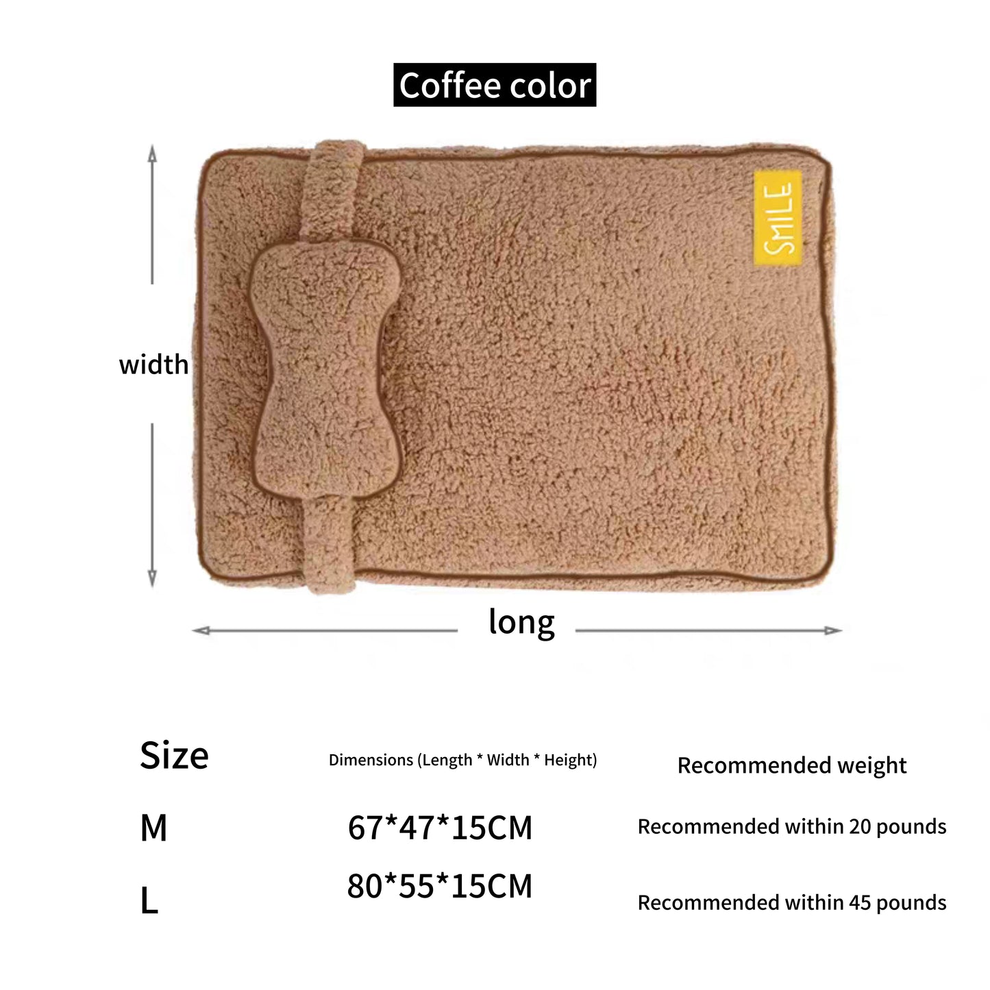 Winter warm dog bed/sofa with pillow