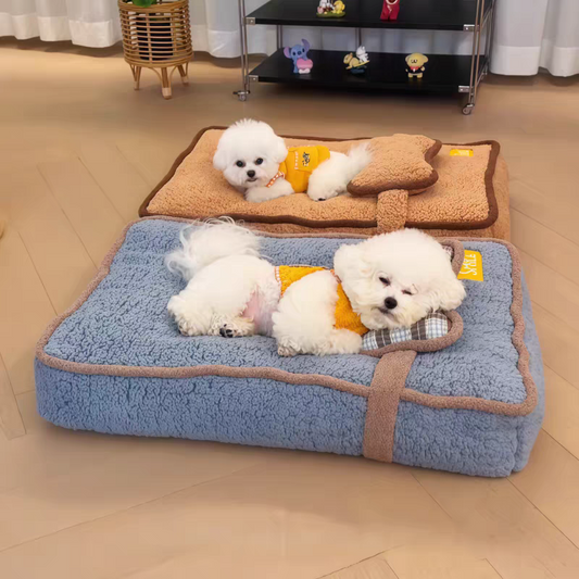 Winter warm dog bed/sofa with pillow