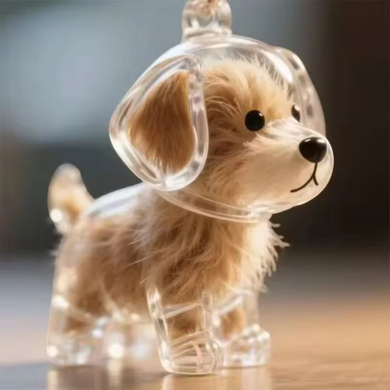 2 Pcs Dog Hair Storage Pendant Keychain